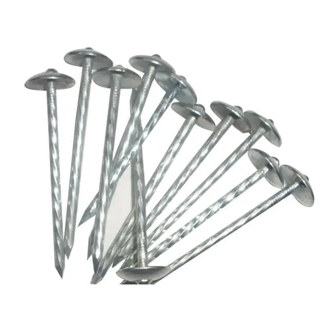 Factory price stone coated roofing nails galvanized corrugated nails with rubber gasket