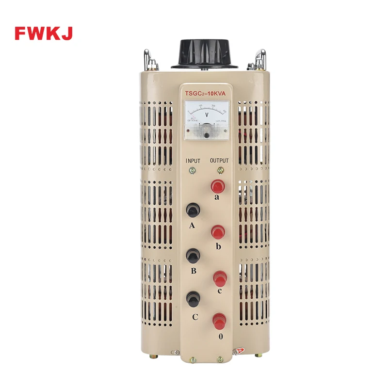 Фабрика высокого качества FWKJ TSGC2 10KVA трехфазный Variac трансформатор 380 В ac Автоматический регулятор напряжения