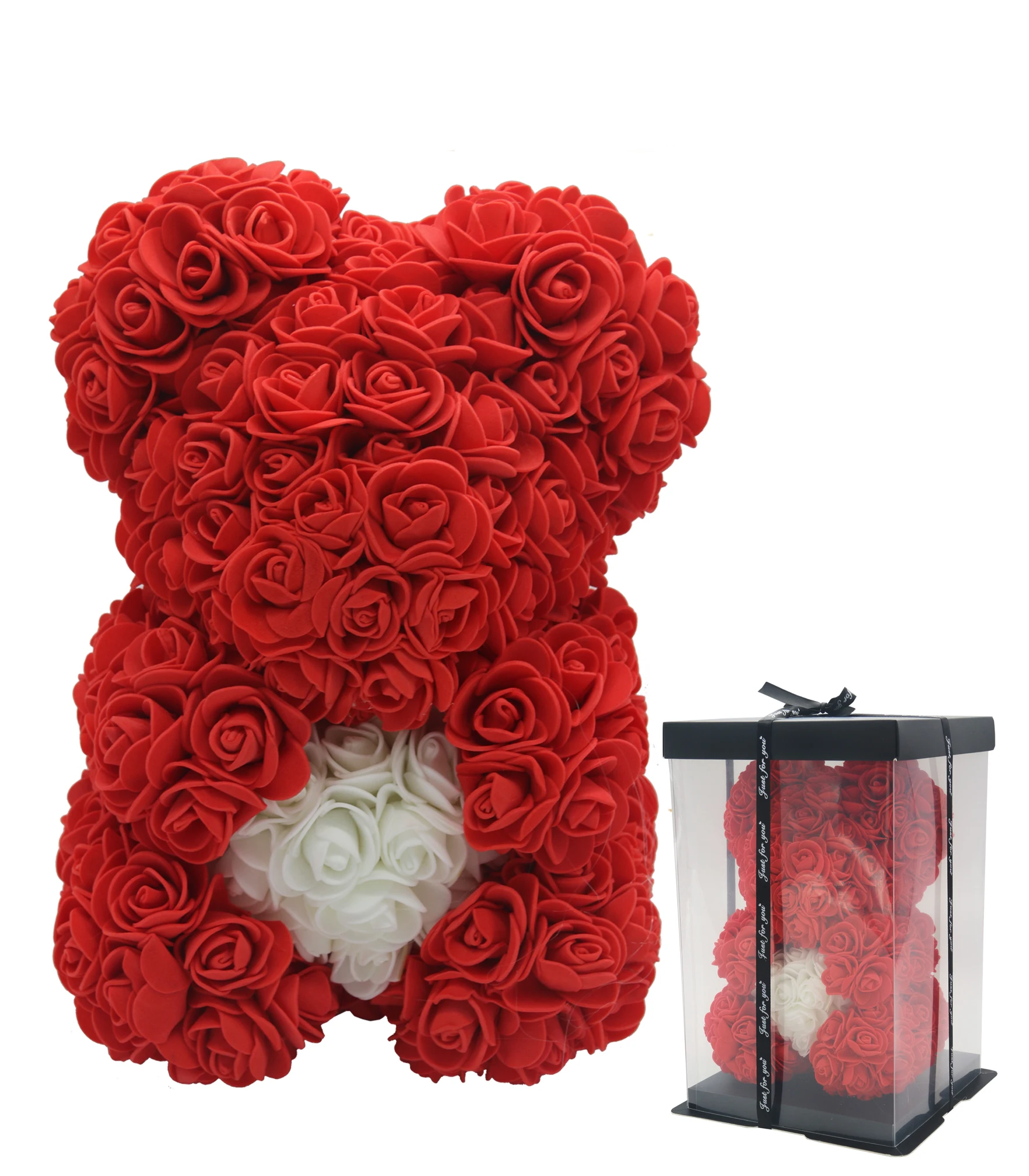 Valentine's Day or Birthday Gifts for Girlfriends and Mom Rose Teddy-25cm
