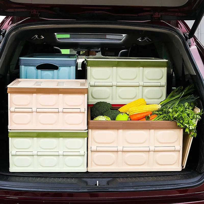 Car Trunk Plastic Moving Box Containers Crate Stackable Collapsible Storage Bins Storage Crate Collapsible Plastic Pallet Box