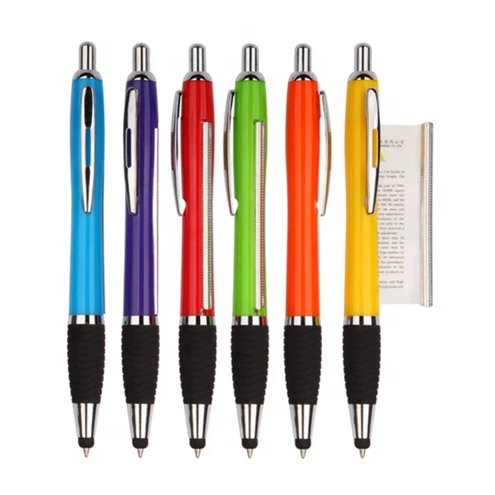 3in1 Promotional Pen custom logo pull out Banner ball pen Stylus Ballpoint Pen