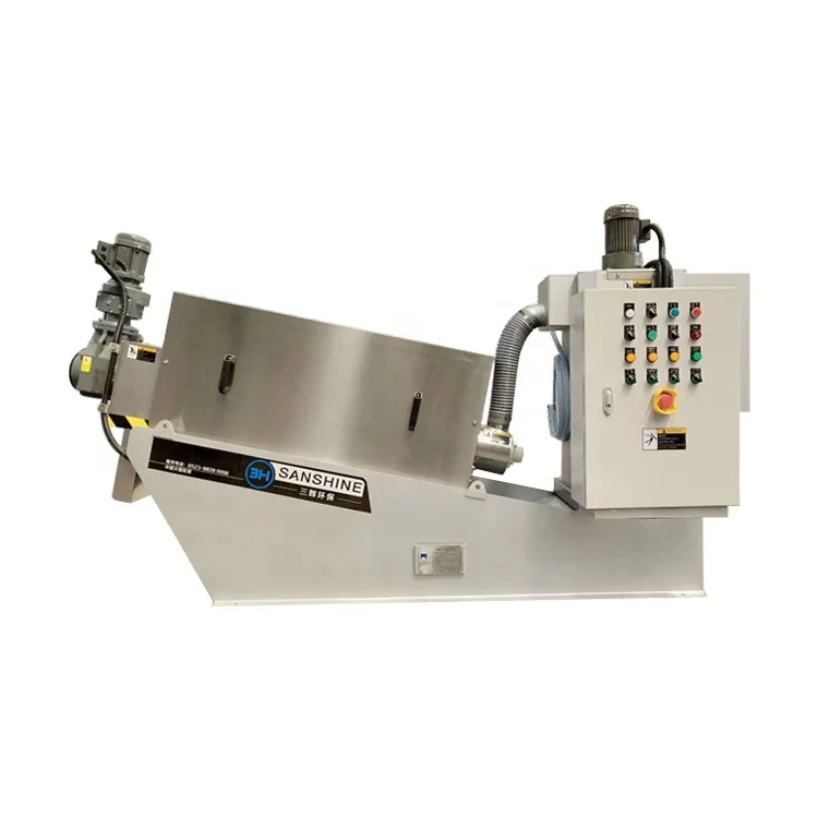 volute screw press sludge dehydrator algae sludge dewatering machine manufacturer