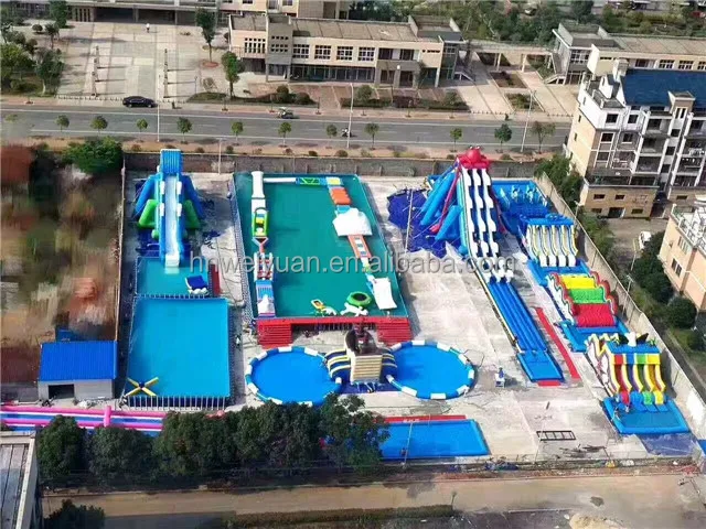 Commercial Outdoor Removable above Ground Swimming Pool Steel Metal Frame PVC with Filter and Ladder Inflatable Pool