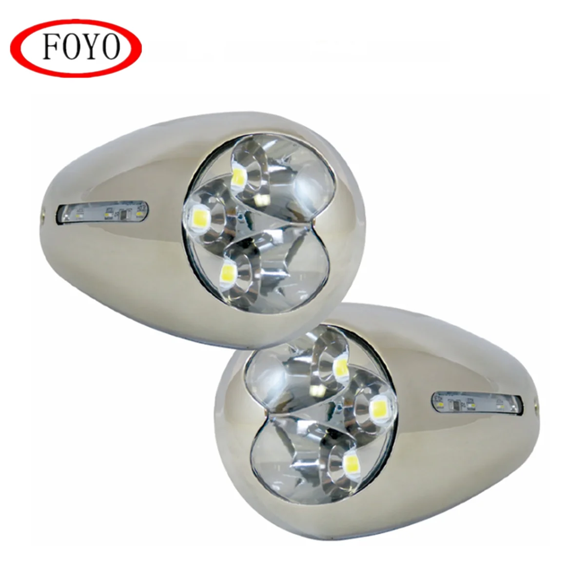 Foyo boat 12v stainless steel hull light surface mount led docking lights for sale