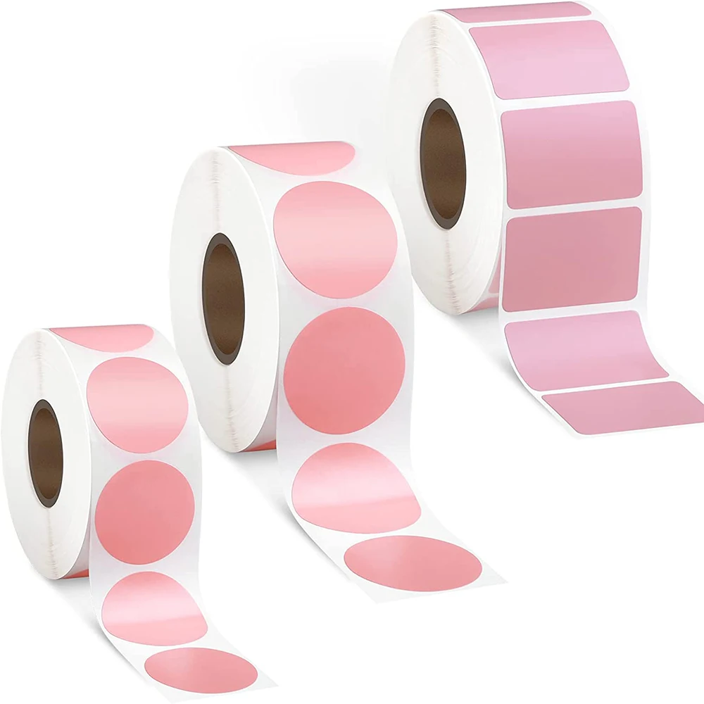 thermal printing circular labels Red.yellow.blue.green.brown.orange.purple.pink and white