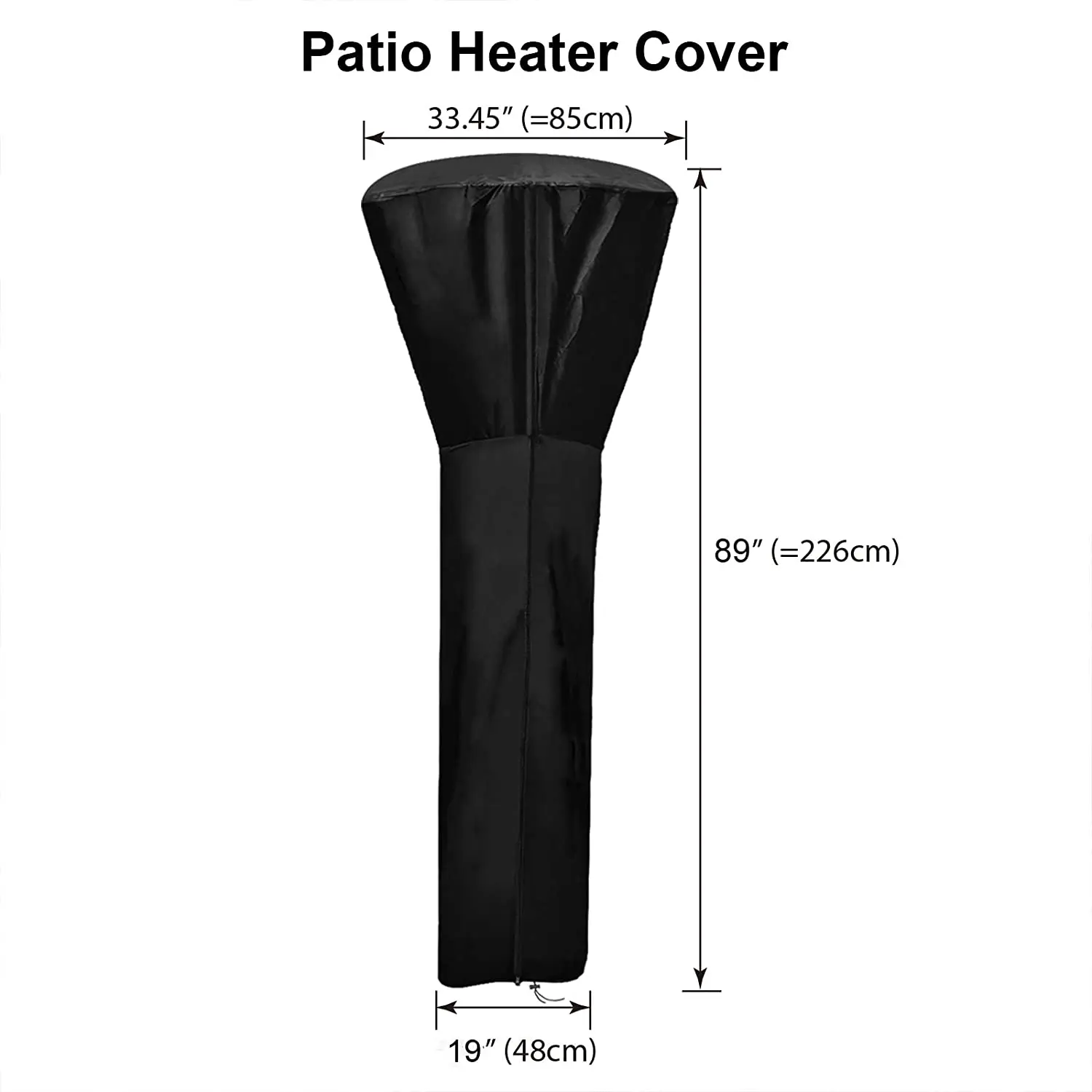 Fits Most Round Standup Patio Heaters Outdoor Heater Cover Waterproof Cover for Patio Heater