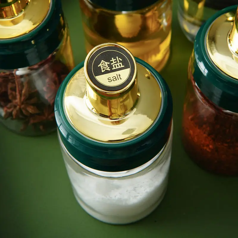 Wholesale Hot Sale Storage Condiment Container Spice Glass Airtight Jar Kitchen Supplies