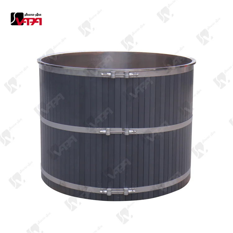 Vapasauna Direct Manufacturer Stainless steel barrel hot tub customizable hot sales outdoor sauna external stove