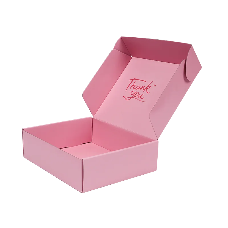 Custom pink cardboard shipping  6x6x2 paper folding box board you logo