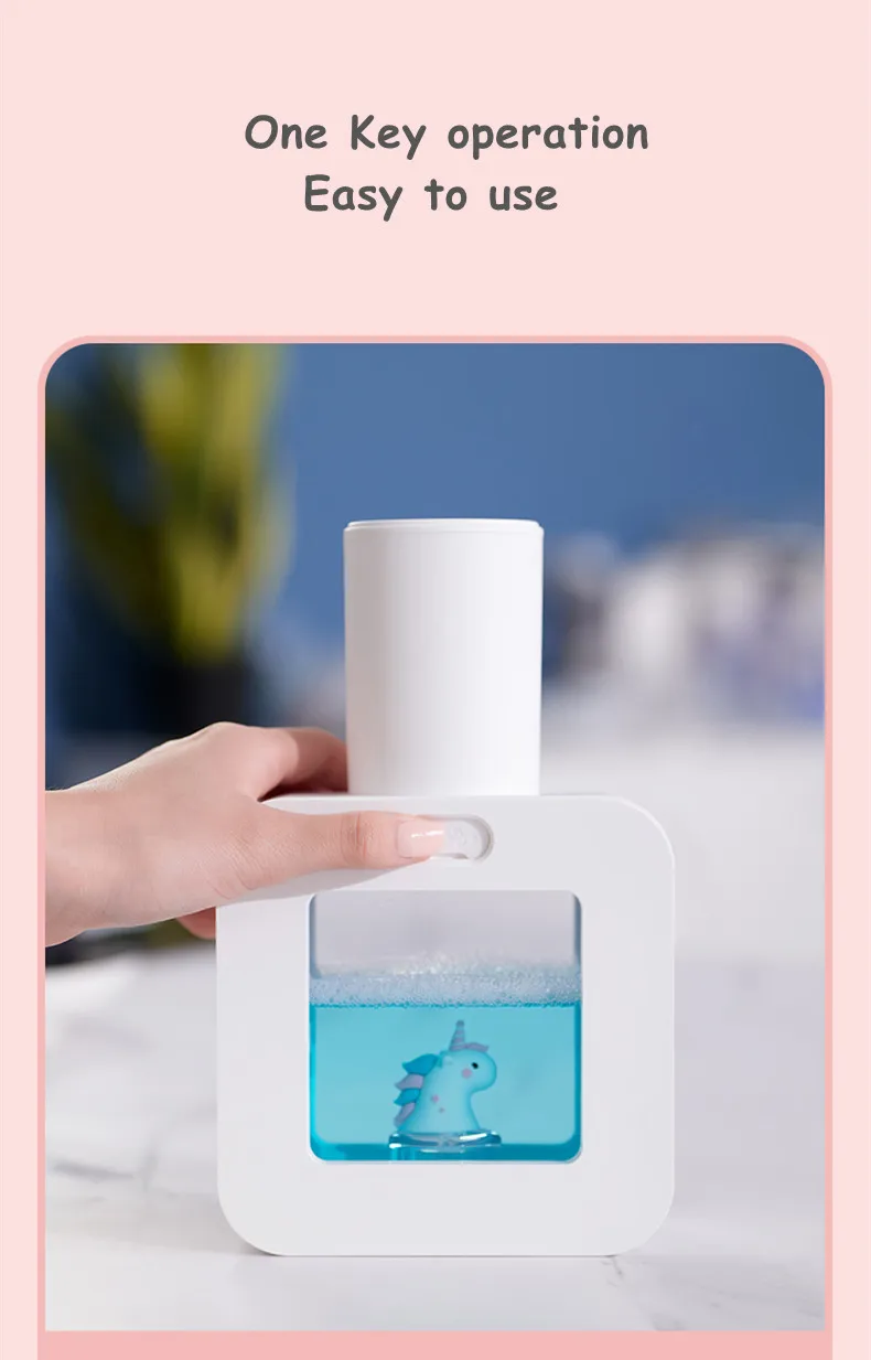 Creative Dual Use Vertical/Wall-mounted Cartoon Automatic Soap Dispenser with Time Reminder for Kids