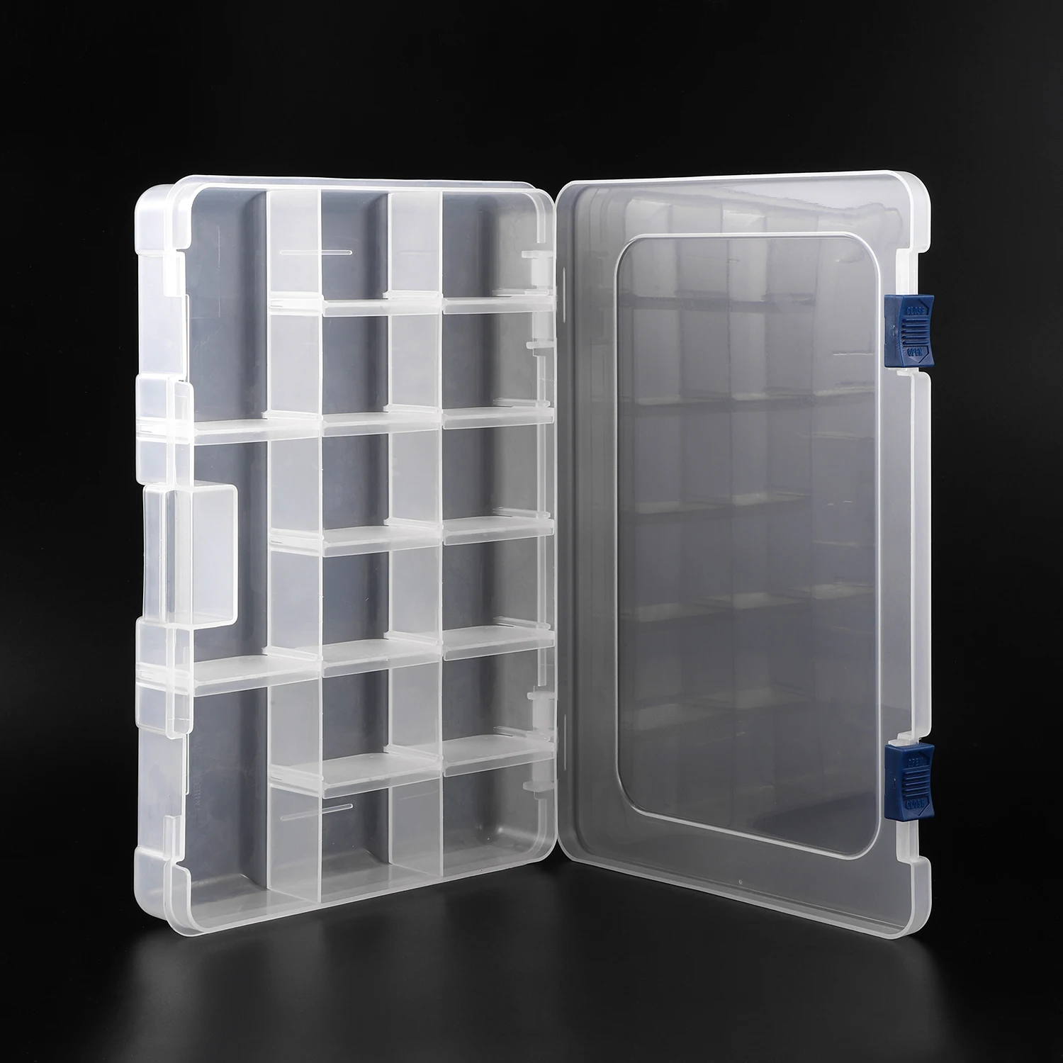 Removable storage box plastic transparent cosmetic fishing gear accessories rubber band storage box
