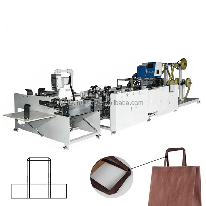 Handle flat paper bag making machine Twisted handle pasting machine