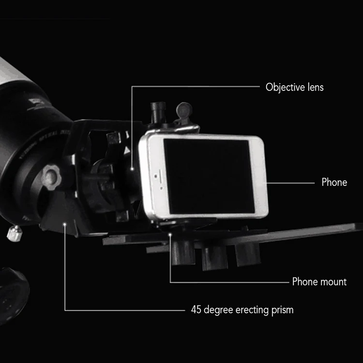 Astronomical Telescope Eyepiece 45 / 90 Degree Lens 1.25IN Zenith Mirror for Refractor Cassegrain Telescope