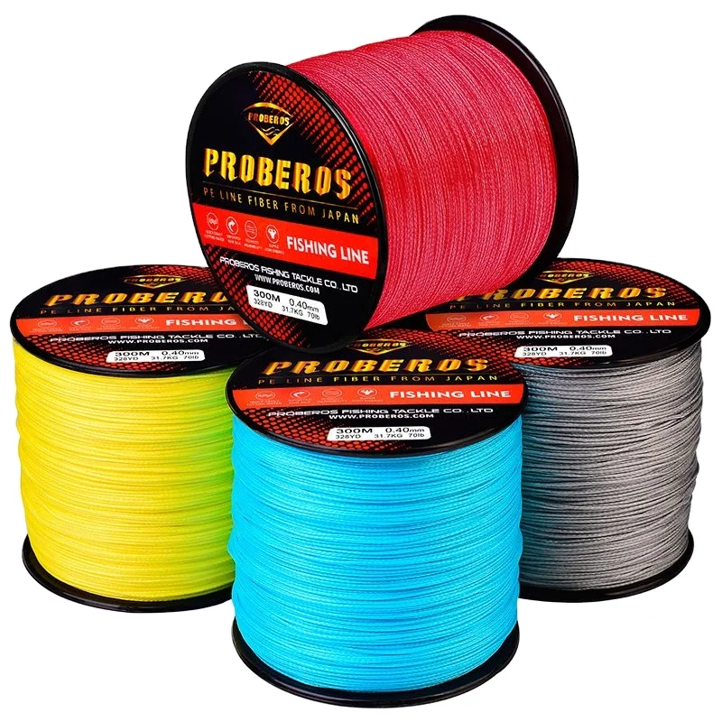 9 Strands Braided Fishing Line 300M 9 Weaves Braid PE Fishing Wire Multifilament Saltwater Line 15LB-100LB Wholesale