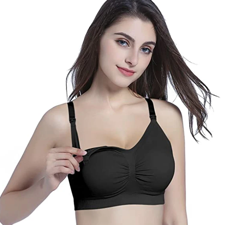 Женский бесшовный бюстгальтер для сна, бюстгальтер для грудного вскармливания