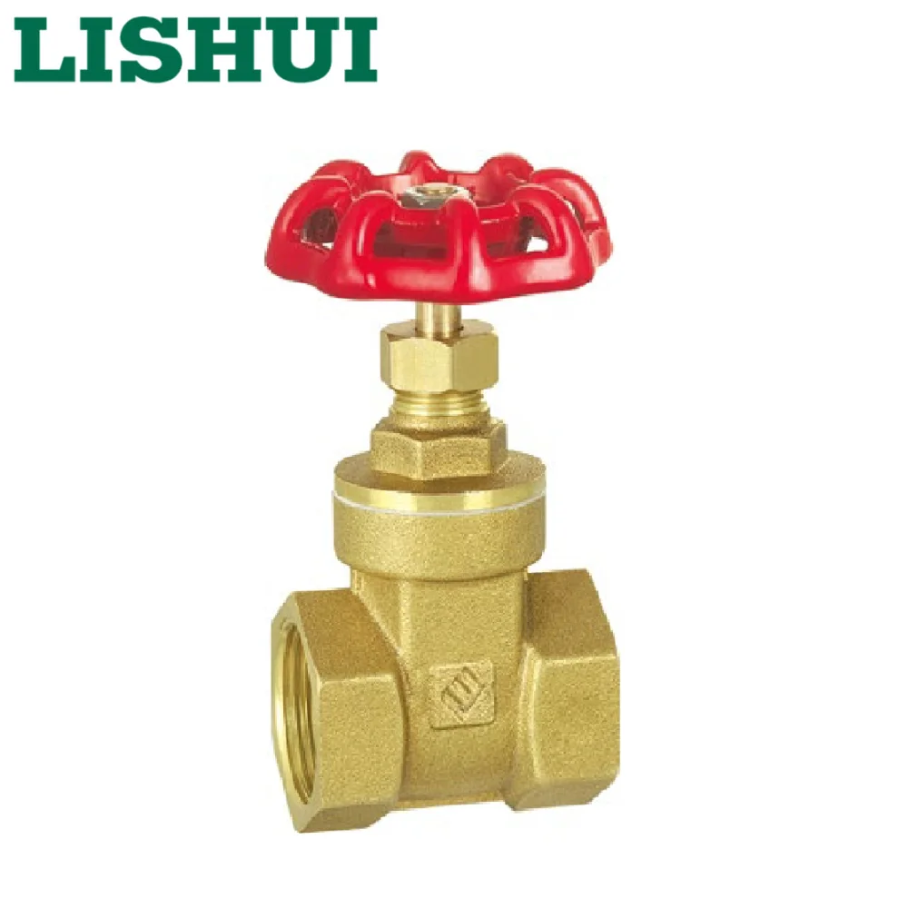 LS590B High Quality Wholesale customized 1 1/2 inch Handwheel Operated Water Non Rising Female Thread Brass gate valve