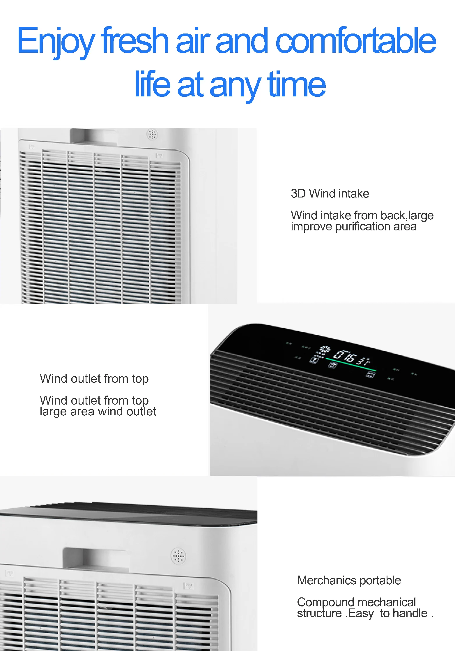 Agcen OEM pet odor remover with ture H13 filter for 15 sqm