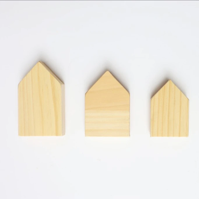 Wholesale Eco-Friendly Christmas Decorations Wooden House DIY Miniature House