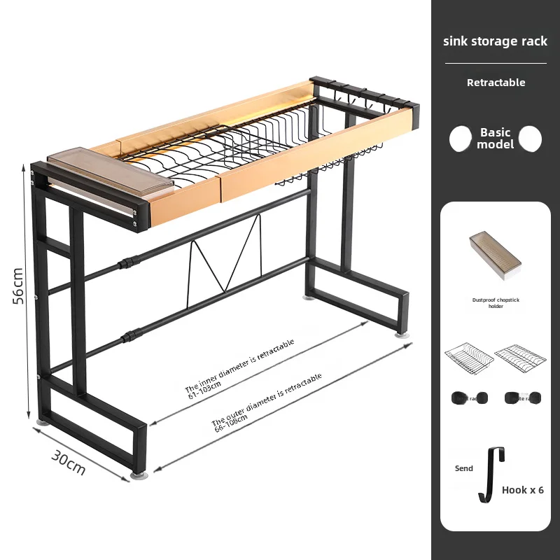 Dish drying washing basin dish drainer racks kitchen over the sink single dish storage drying rack drain board for home kitchen