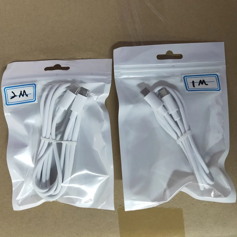 
Type C To Type C TPE Fast Charging Data Cable 5V 3A 60w White PD USB-C Cable For Computer For Phone 