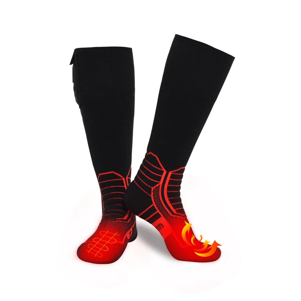 High Quality Custom Logo remote heated socks,Winter 7.4V 2600mah Battery electric remote control heated ski socks