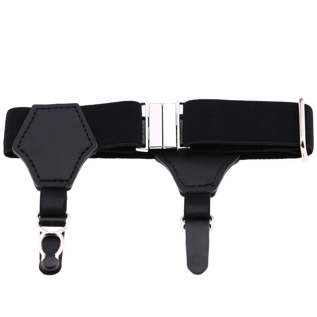 Sexy Women Men Harajuku Elastic PU Leather Leg Garters Stocking Suspenders Adjustable Calf Hoops Sock Garter Belt