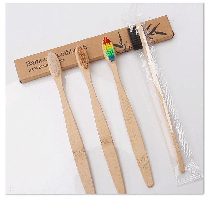 Персонализированная бамбуковая зубная щетка brosse a dent bambou био
