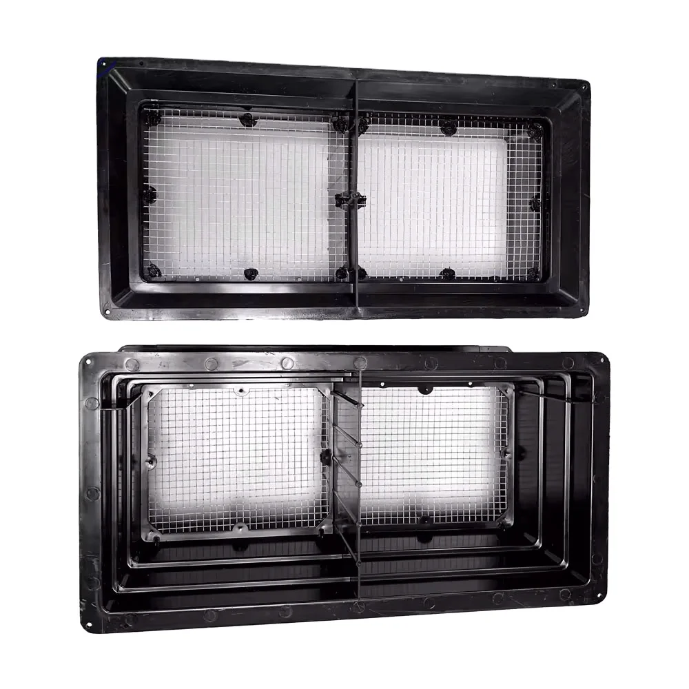 HLM 6-8-in Combo Foundation Vent/Damper Plastic Foundation Vent Expandable air Vent