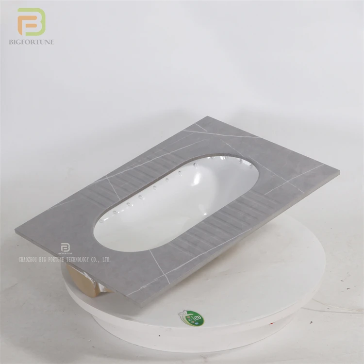 New Arrival Customized Latest Design Shower Room Squatting Pan Gray Squat Pan for Sale