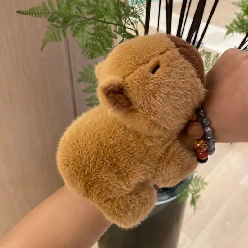 Оптовая продажа искусственный пушистый браслет с хлопком игрушка капибара мягкие игрушки милые плюшевые