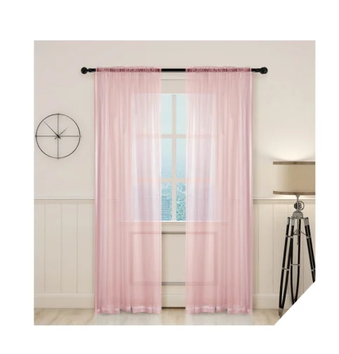 Прямая поставка от производителя, новая марлевая прозрачная занавеска чистого цвета в европейском стиле