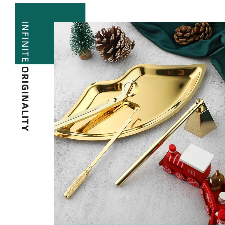 Wholesale candle care kit accessory set wick trimmer  dipper snuffer wick tool set with gift packaging for candle lover