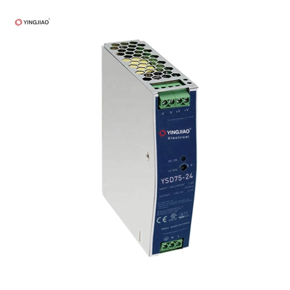 Switch Mode Power Supply DIN Rail Driver 75W AC-DC Power Supply 12V 24V 48V for CCTV Camera LED fonte chaveada din rail