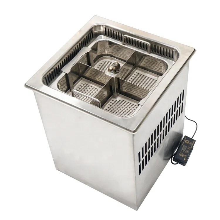 Yawei automatic lifting hot pot four grid pot commercial hot pot equipment