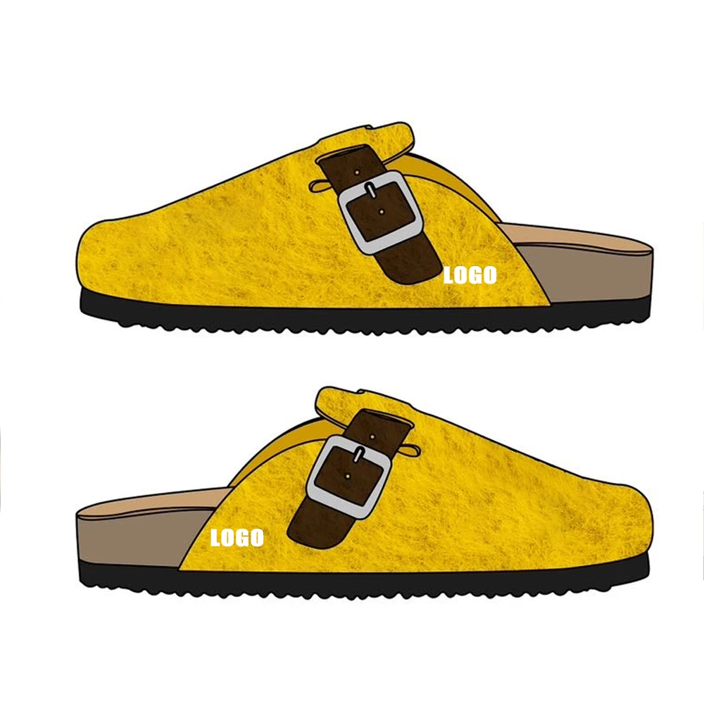 OEM Custom Logo Suade Clogs Leather Breathable Birkens Slippers Cork Sandals Slippers for Men and Ladies
