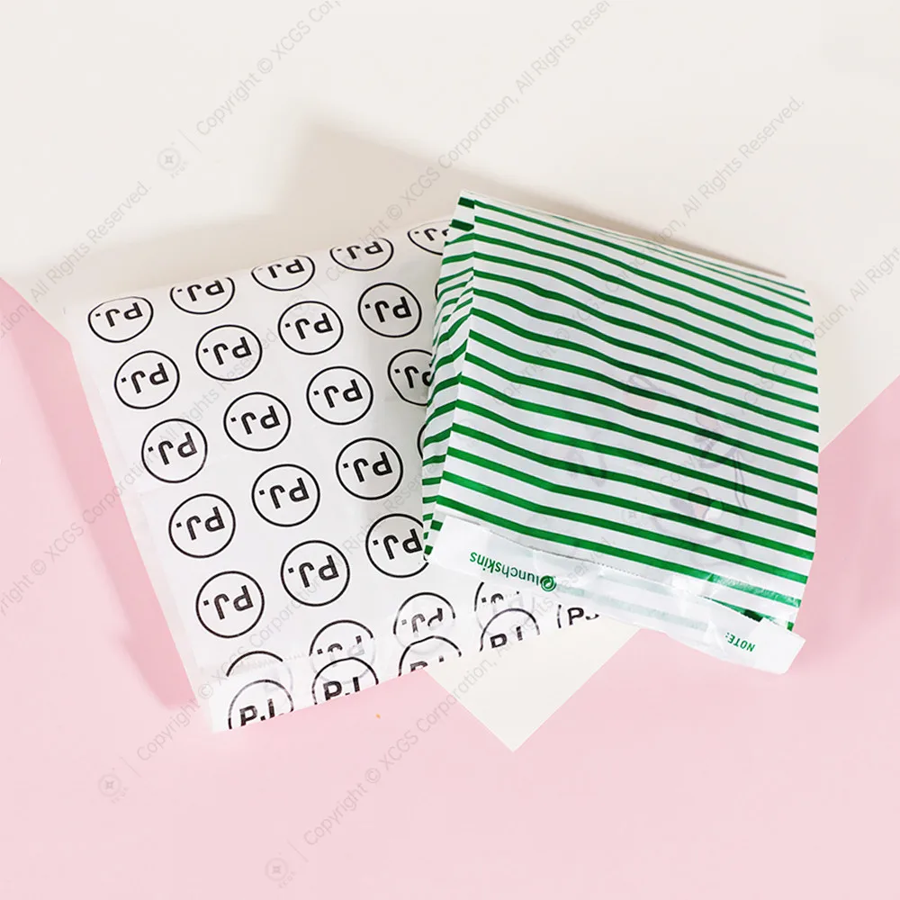 Custom Own Logo Printed Soft Food Take-out Package Mailers Hot Sales Glassine Mini Paper Envelopes Bags 2.5 x 4.25 Inch 50 Pack