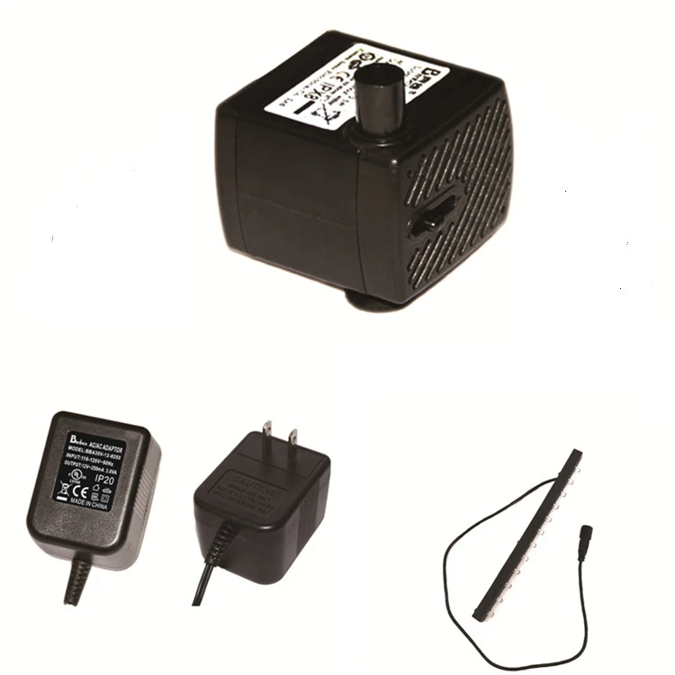 China supply  ABS Eco-friendly Plastic Low-pressure 2W water pump Fountain Pump for sale