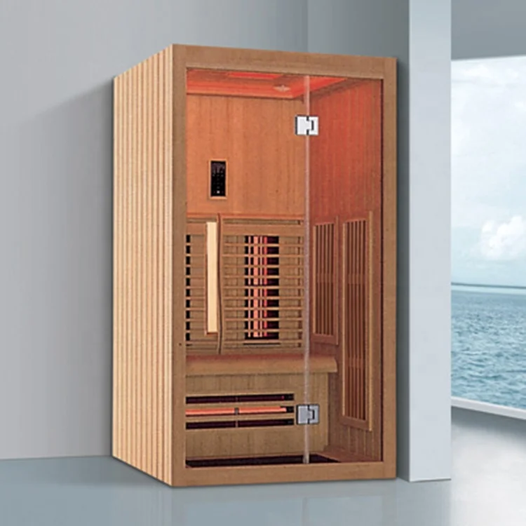 Indoor far infrared 3-4 person low EMF mobile tent outdoor steam hot tub barrel solid wood spoon steam generator bath sauna room