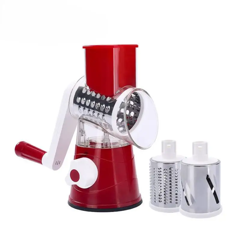Hot Selling STOCK Spiral Slicer Drum Grater, Fast Fruit Cutter Cheese Grater Manual Hand Speedy Safe Vegetables Chopper