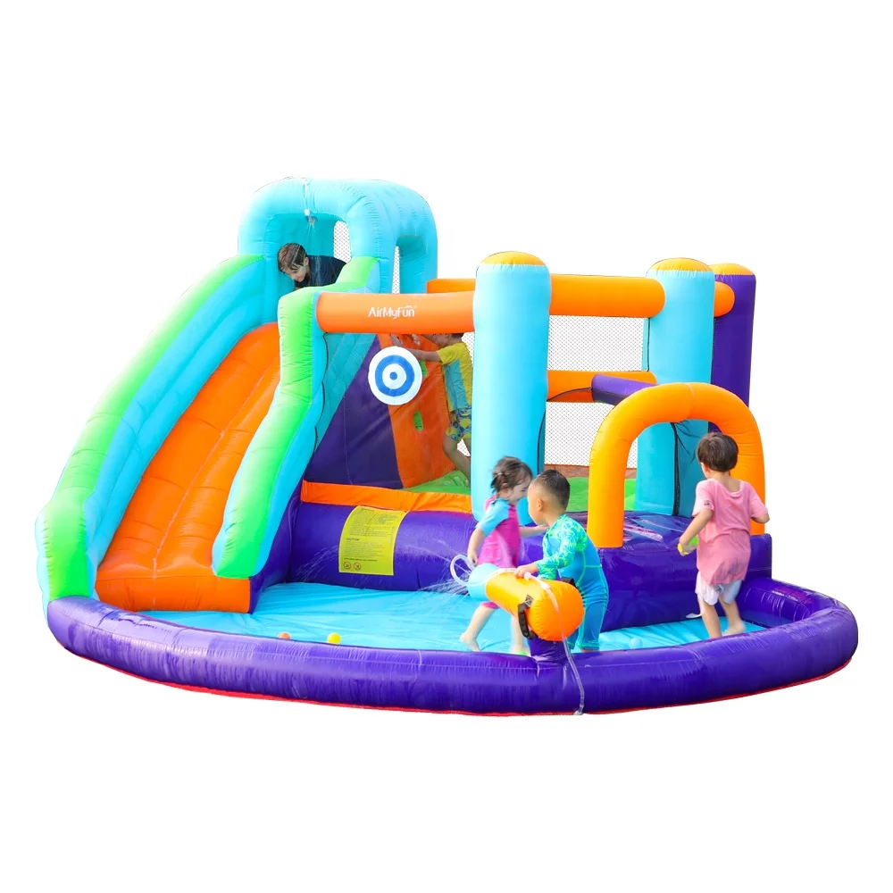 
AirMyFun Jumping Water Bounce House For Kids Inflatable Bouncer Slide Bouncy Castle with Slide 