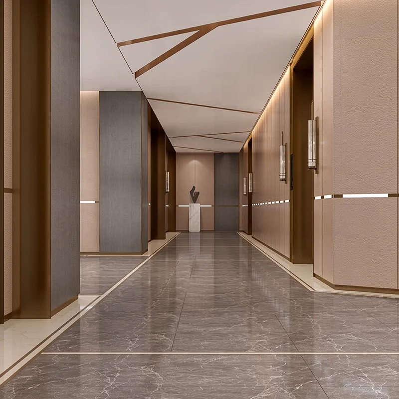 Latest Design Wood Tiles Fireproof Accent Wall Mgo Panel Wood Texture Board Porcelain Tiles