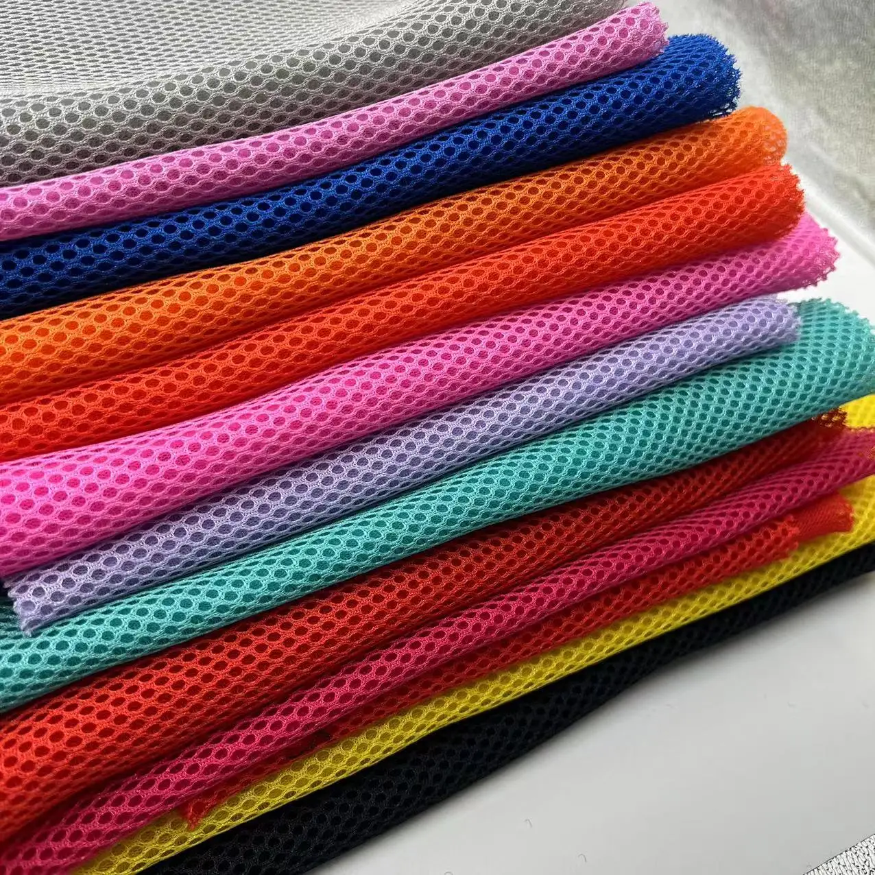 textile cloth breathable 100Poylester sandwich Fabric interlining 3d air mesh fabric blanket mattresses quilted fabric composite