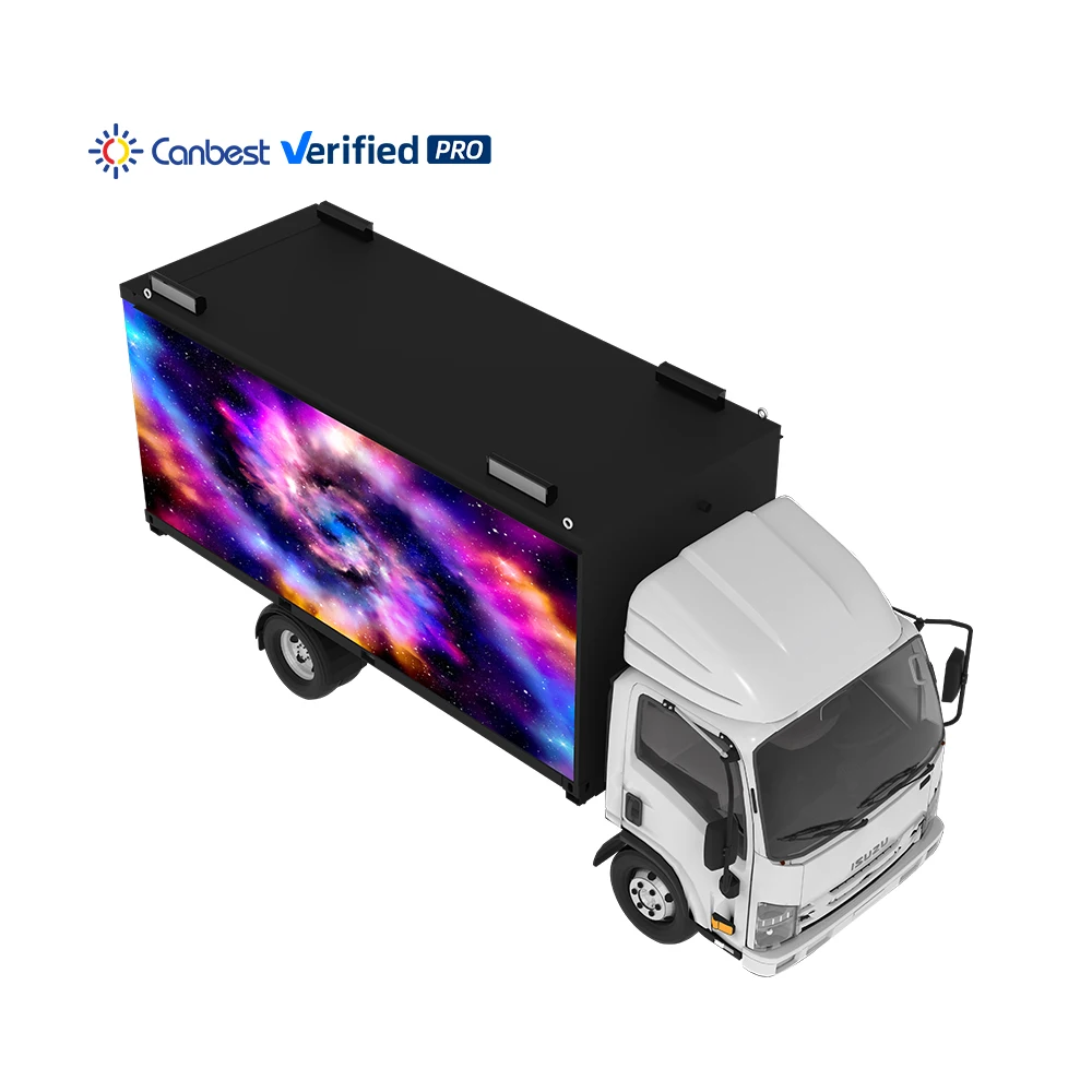 Canbest P4 Ip65 10000Nits коробка грузовик бесшовный рекламный светодиодный дисплей экран мобильный щит панель на пикапе