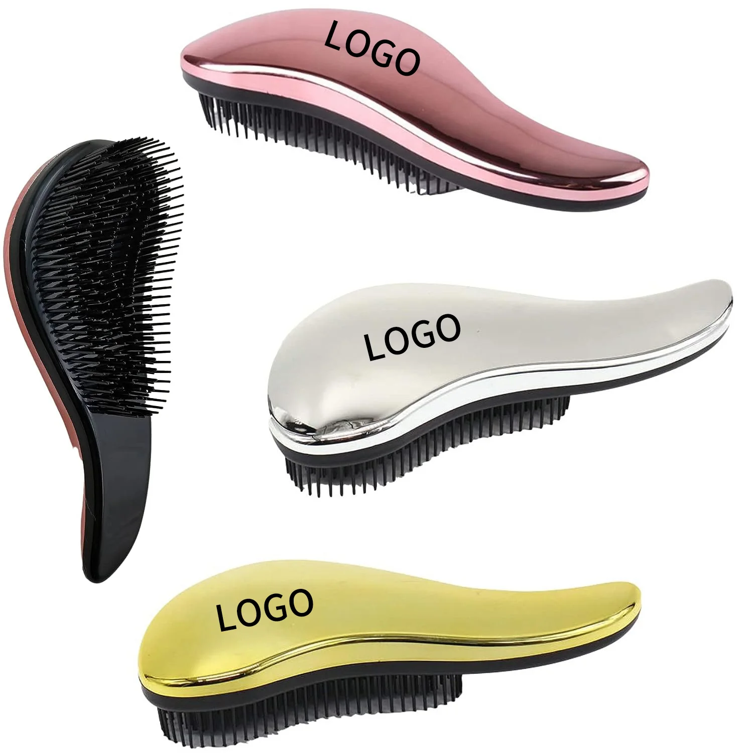 High Quality ABS Colorful Curly, Natural, Wet, Dry, Fine, Thick, Straight Hair Brush Glides with Private Label