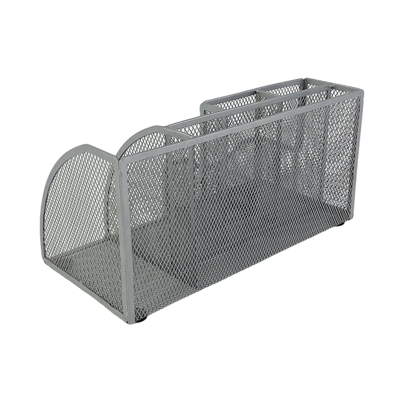 Office Multi Functional Metal Wire Mesh Portable Desk Storage Organizer