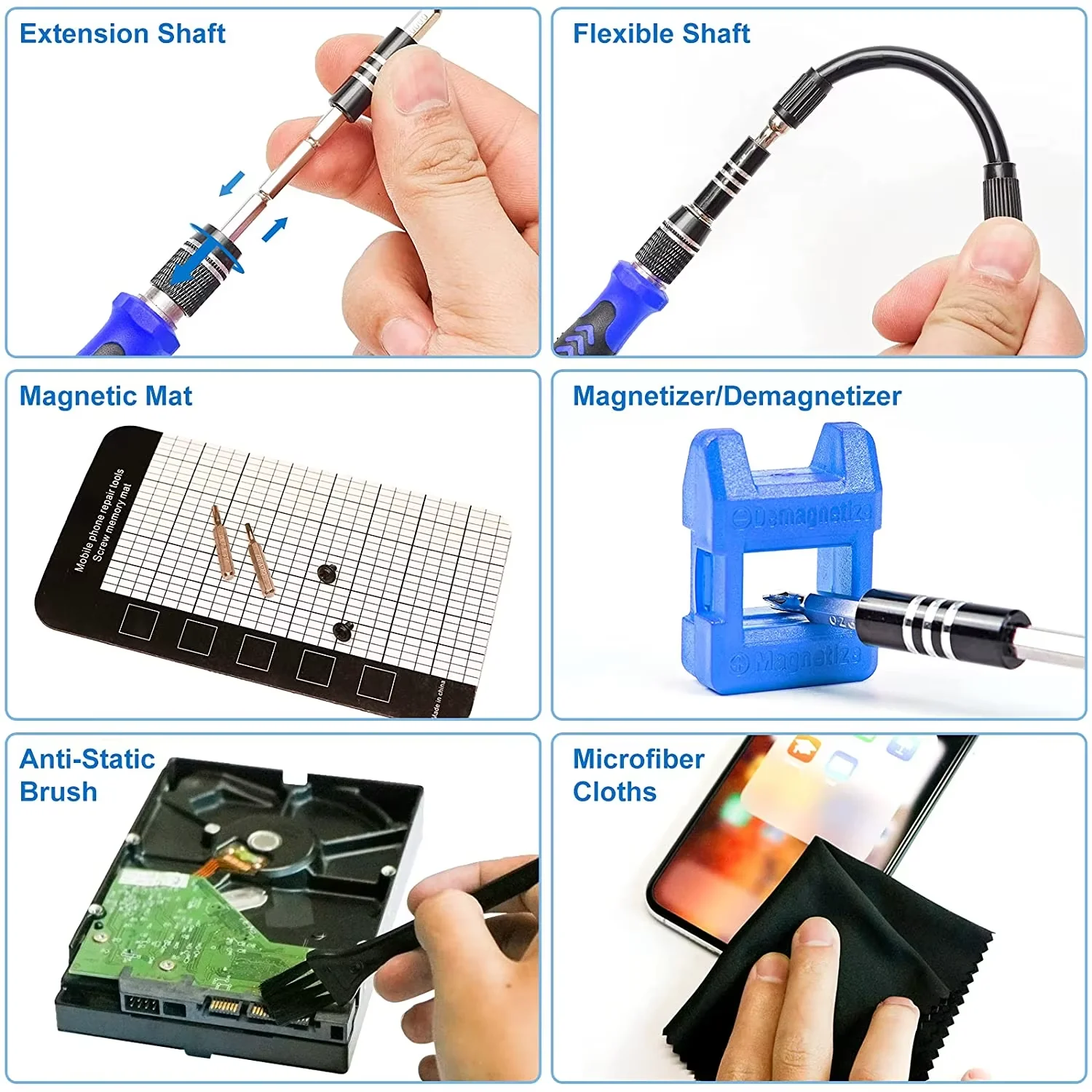 124 in 1 Precision Screwdriver Set Repair Tool Kit Magnetic Driver Kit Professional Repair Tool Kit