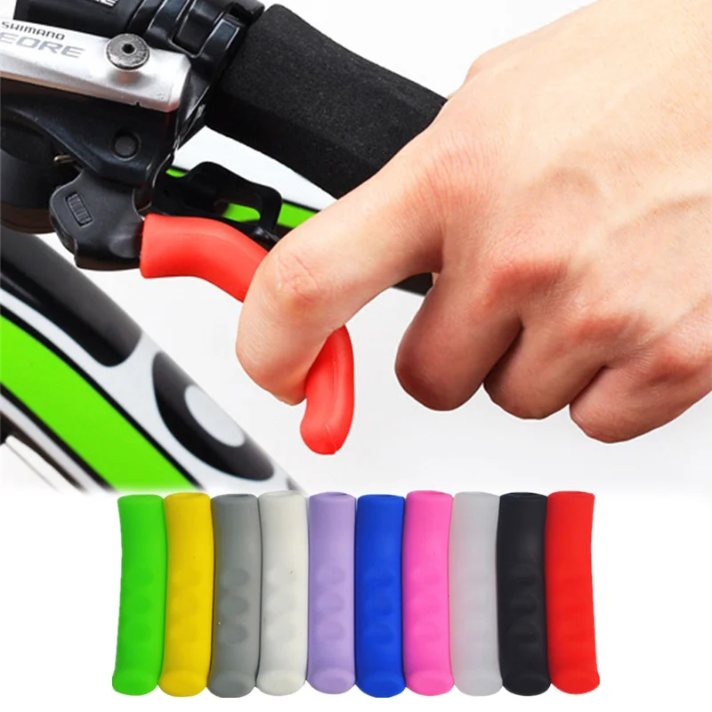 1 Pair Bicycle Handlebar Grips Protector Mountain Bike Brake Lever Protective Sleeve Bicycle Brake Lever Cover