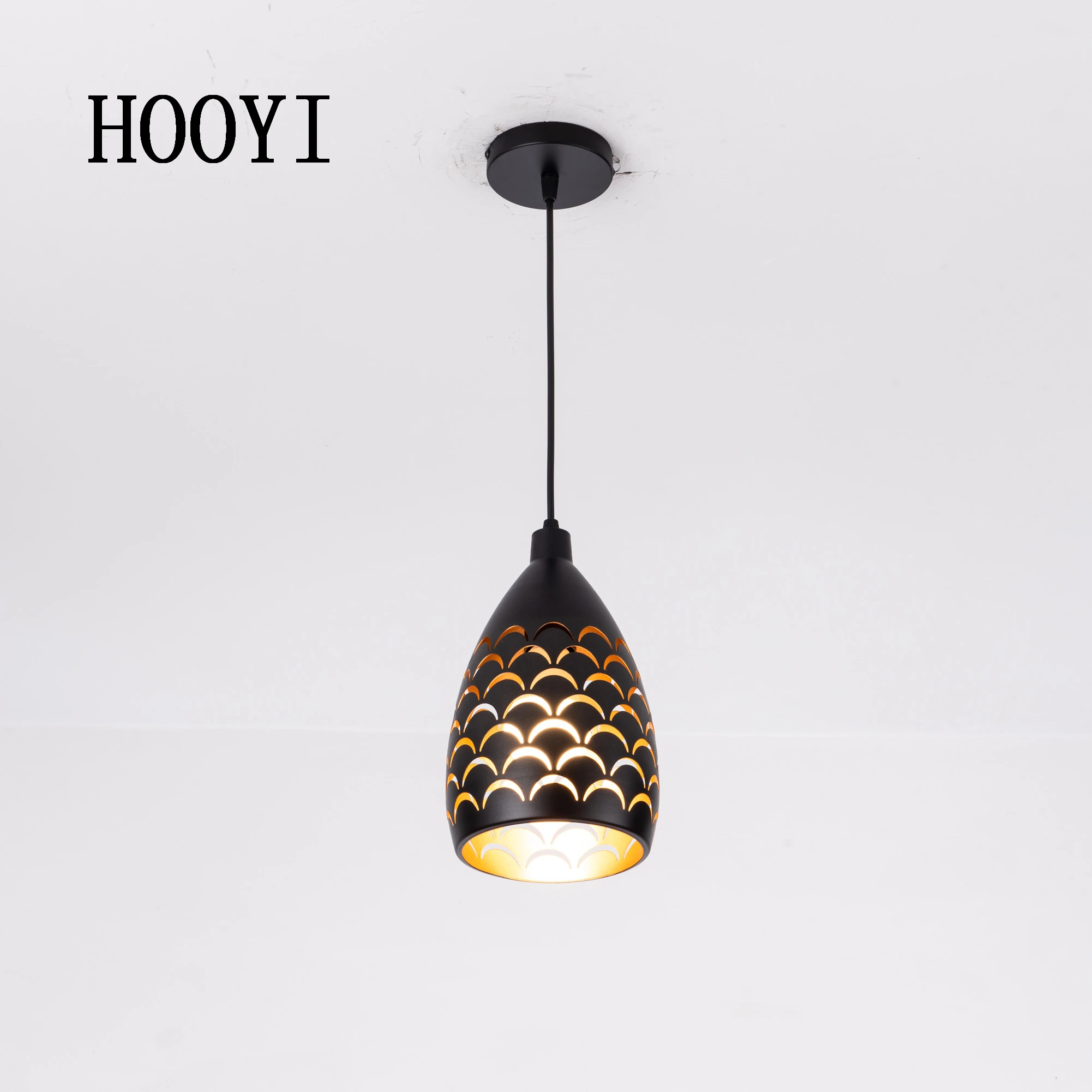 HOOYI Hot Sale Modern Indoor LED Ceiling Lights Restaurant Living Room Bedroom Lighting Fixtures Scaly Hollow Iron Ceiling Lamp