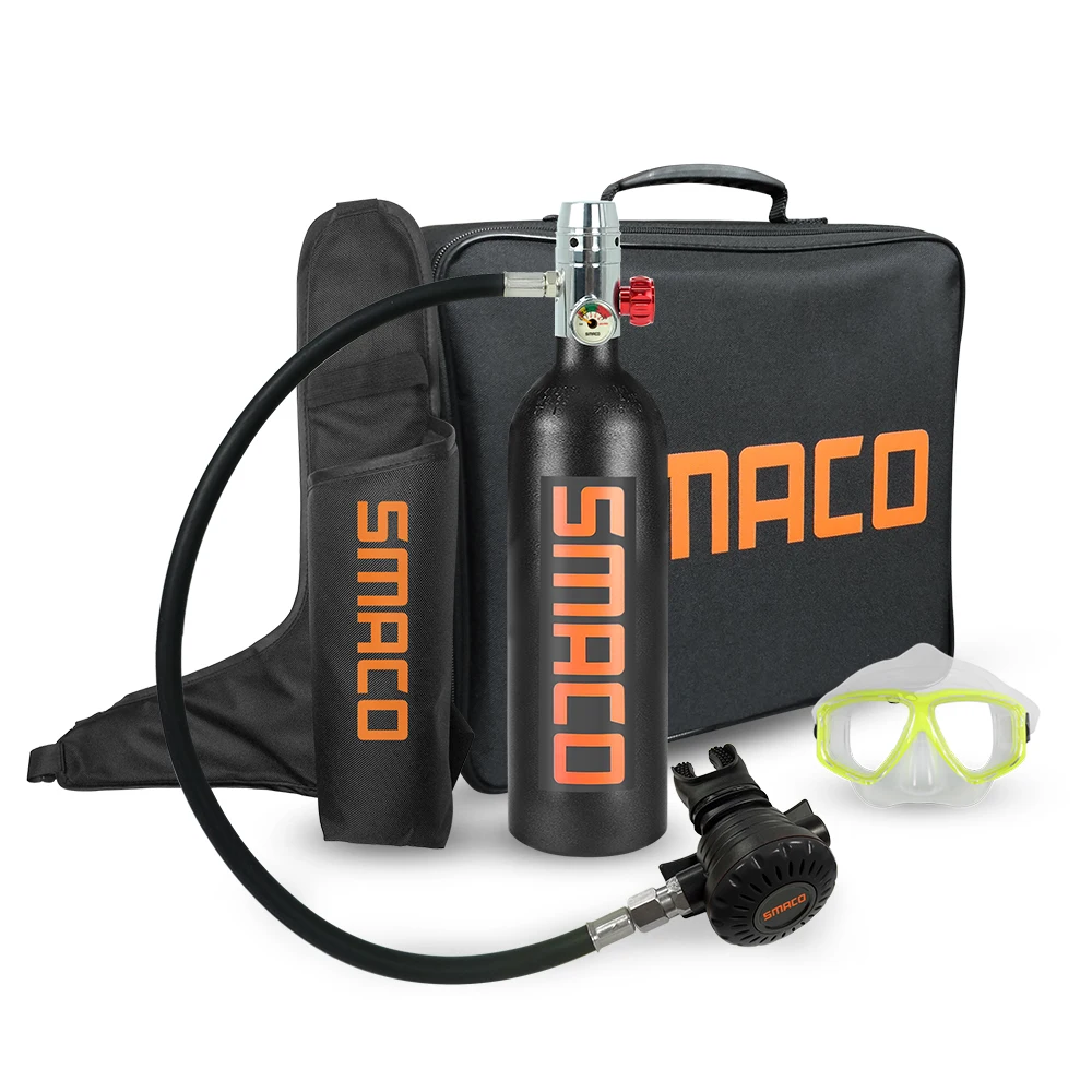 SMACO Scuba Tank for Diving Tank for Breathing Underwater Device Diving Cylinder Dive Equipment Aluminum 6061 1-10 Meter 0.5L