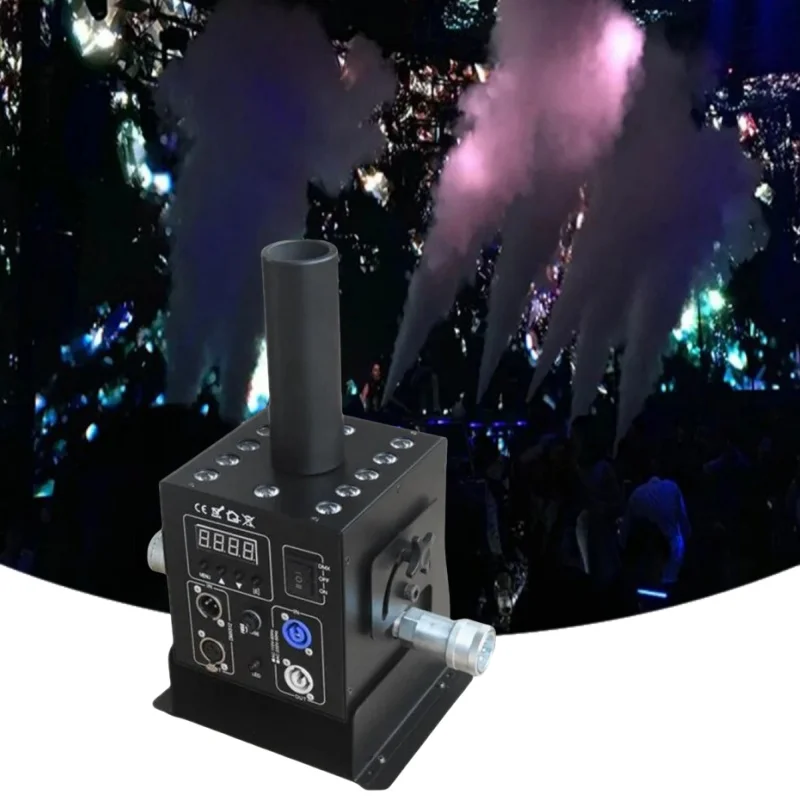 Машина для сценического эффекта машина СО2 12x3 Вт RGB цвет смешивая газовая заглушка соединитель DMX Cyrojet дымовая